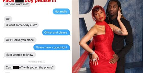 cardi b and offset leaked|Cardi B Leaks Texts From Offset Following Heated Exchange